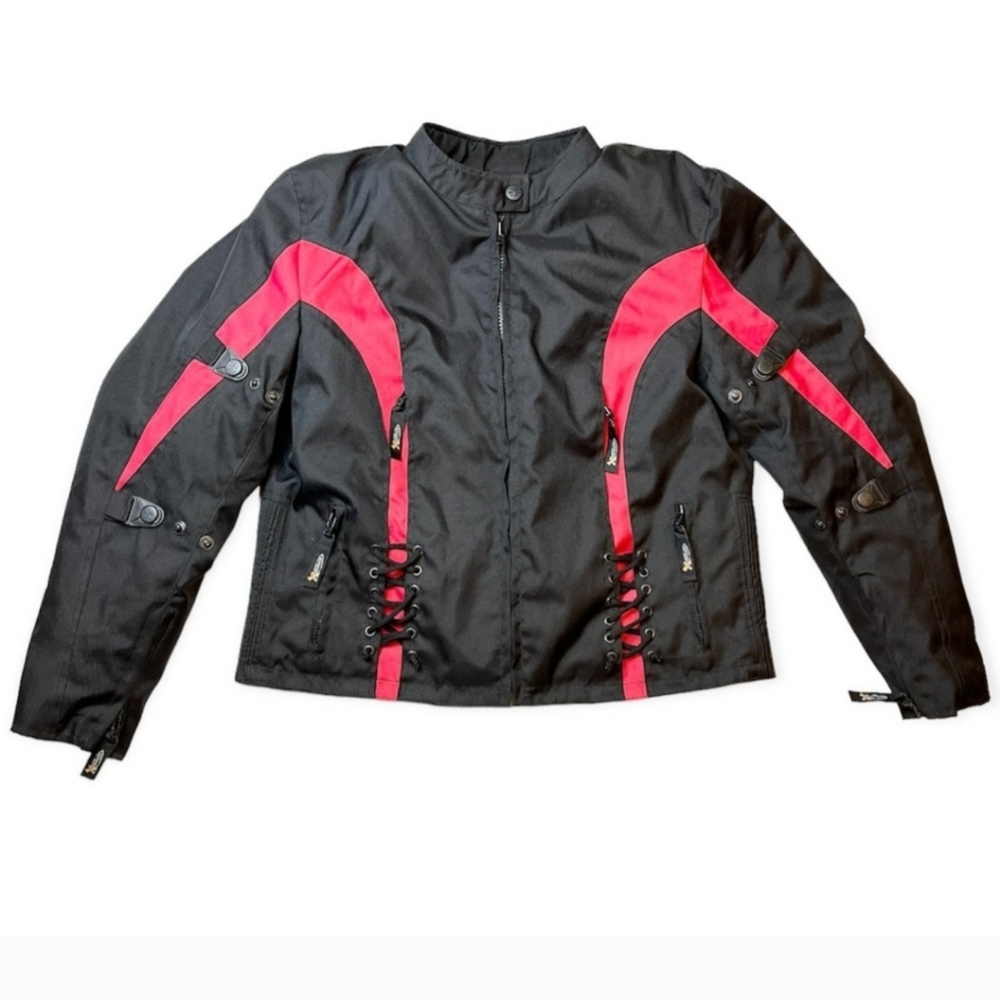 Xelement Women’s Waterproof Motorcycle Jacket With Removable Padding Size 2XL